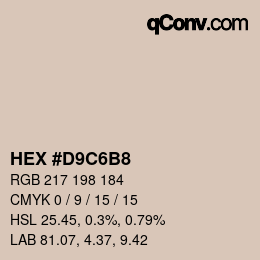 Color code: HEX #D9C6B8 | qconv.com