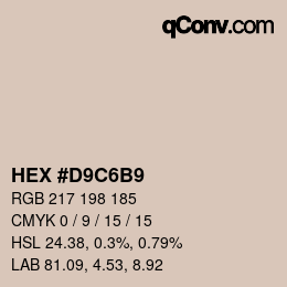 Color code: HEX #D9C6B9 | qconv.com
