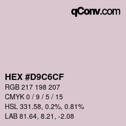 Color code: HEX #D9C6CF | qconv.com