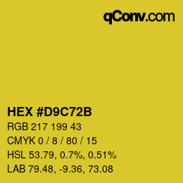 Color code: HEX #D9C72B | qconv.com