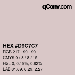 Color code: HEX #D9C7C7 | qconv.com