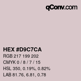 Color code: HEX #D9C7CA | qconv.com