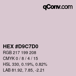 カラーコード: HEX #D9C7D0 | qconv.com