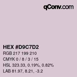 Color code: HEX #D9C7D2 | qconv.com