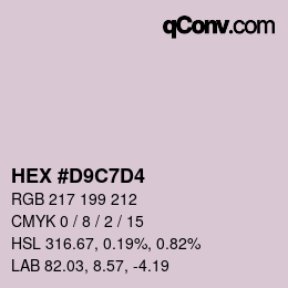 Color code: HEX #D9C7D4 | qconv.com