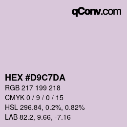 Color code: HEX #D9C7DA | qconv.com