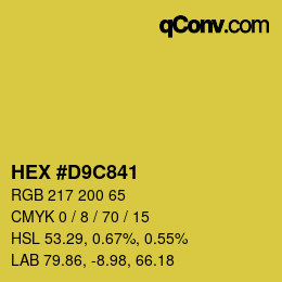 Color code: HEX #D9C841 | qconv.com