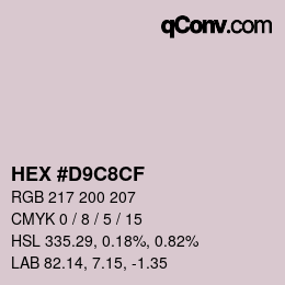 Color code: HEX #D9C8CF | qconv.com
