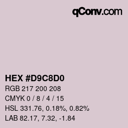 Color code: HEX #D9C8D0 | qconv.com