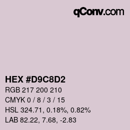 Color code: HEX #D9C8D2 | qconv.com