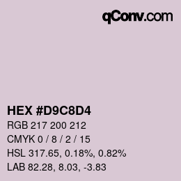 Color code: HEX #D9C8D4 | qconv.com