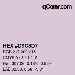 Color code: HEX #D9C8D7 | qconv.com