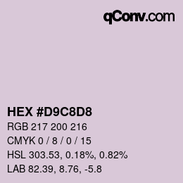 Color code: HEX #D9C8D8 | qconv.com
