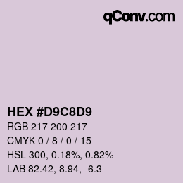 カラーコード: HEX #D9C8D9 | qconv.com
