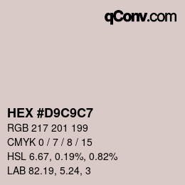 Color code: HEX #D9C9C7 | qconv.com