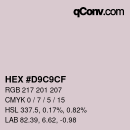 Color code: HEX #D9C9CF | qconv.com