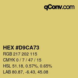 Color code: HEX #D9CA73 | qconv.com