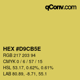 カラーコード: HEX #D9CB5E | qconv.com