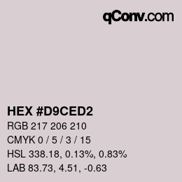Color code: HEX #D9CED2 | qconv.com
