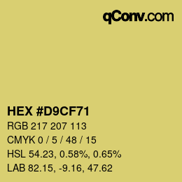 Color code: HEX #D9CF71 | qconv.com