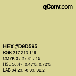 Color code: HEX #D9D595 | qconv.com