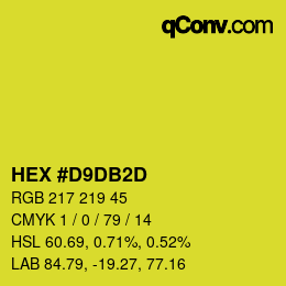 Color code: HEX #D9DB2D | qconv.com