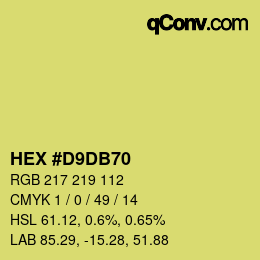 Color code: HEX #D9DB70 | qconv.com