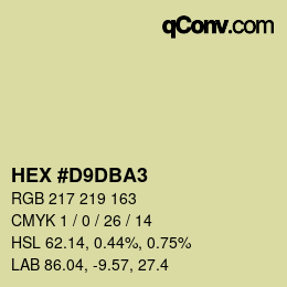 カラーコード: HEX #D9DBA3 | qconv.com