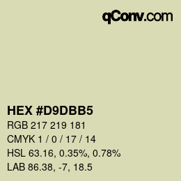 カラーコード: HEX #D9DBB5 | qconv.com
