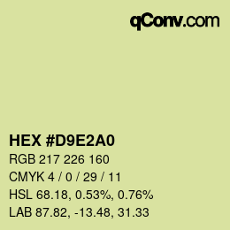 カラーコード: HEX #D9E2A0 | qconv.com