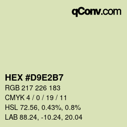 颜色代码: HEX #D9E2B7 | qconv.com