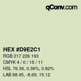 颜色代码: HEX #D9E2C1 | qconv.com