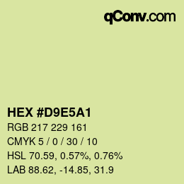 カラーコード: HEX #D9E5A1 | qconv.com