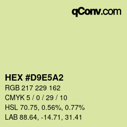 カラーコード: HEX #D9E5A2 | qconv.com