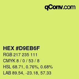 Farbcode: HEX #D9EB6F | qconv.com