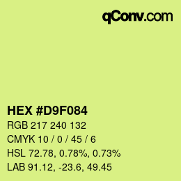 カラーコード: HEX #D9F084 | qconv.com