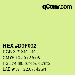 Color code: HEX #D9F092 | qconv.com