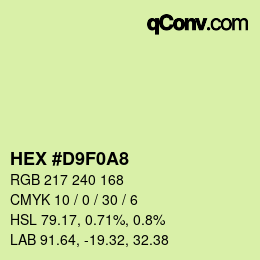 Color code: HEX #D9F0A8 | qconv.com