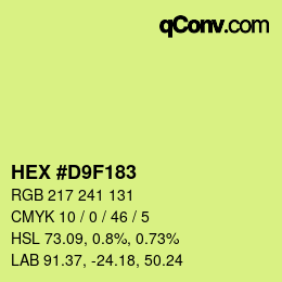 カラーコード: HEX #D9F183 | qconv.com
