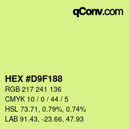 Color code: HEX #D9F188 | qconv.com