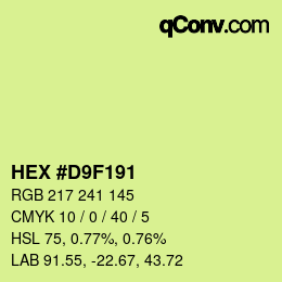 カラーコード: HEX #D9F191 | qconv.com