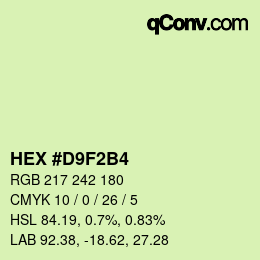 Color code: HEX #D9F2B4 | qconv.com