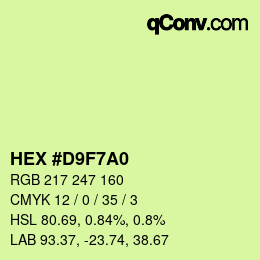 カラーコード: HEX #D9F7A0 | qconv.com