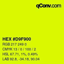 Color code: HEX #D9F900 | qconv.com