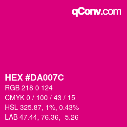 Color code: HEX #DA007C | qconv.com