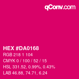 Color code: HEX #DA0168 | qconv.com