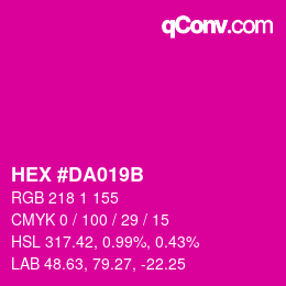 Color code: HEX #DA019B | qconv.com