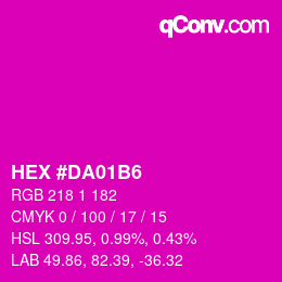Color code: HEX #DA01B6 | qconv.com