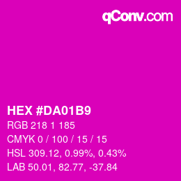 Color code: HEX #DA01B9 | qconv.com