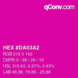 Color code: HEX #DA03A2 | qconv.com